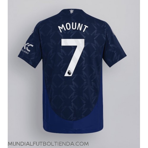 Camiseta Manchester United Mason Mount #7 Segunda Equipación Replica 2024-25 mangas cortas